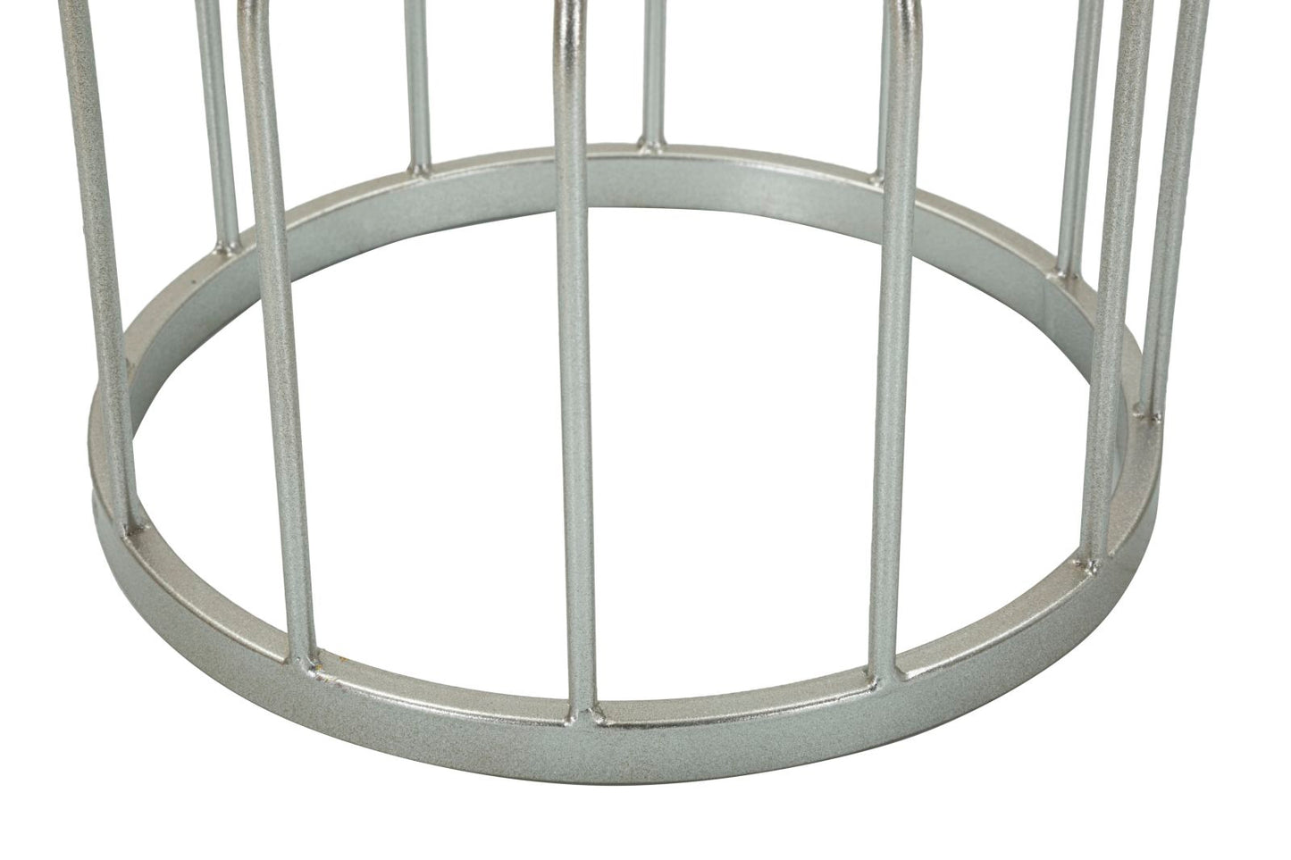 Zilveren Salontafel Met Marmeren Blad 58x37.5x37.5 cm
