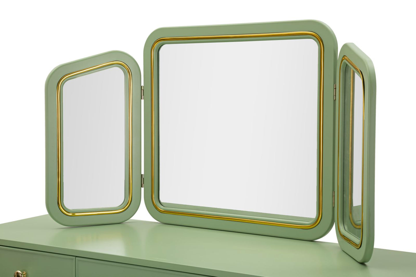 Camille Kaptafel Met Spiegel En Kruk Groen 79x120x37 cm