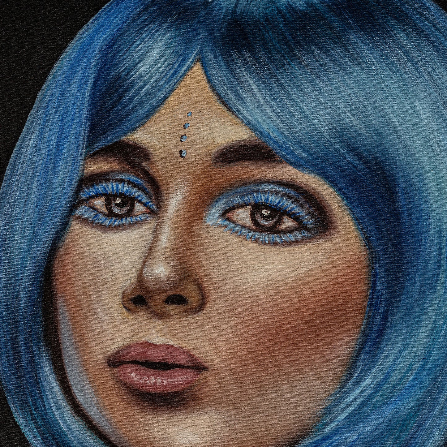 Elyna Canvas Blauw 120x4x90 cm
