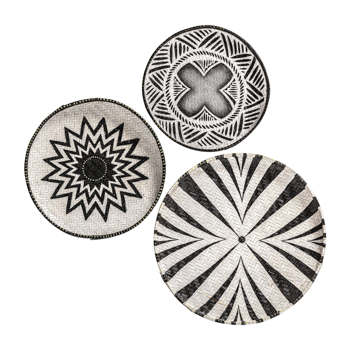 Milosh Wandpanelen (Set van 3) 67x6x67 cm