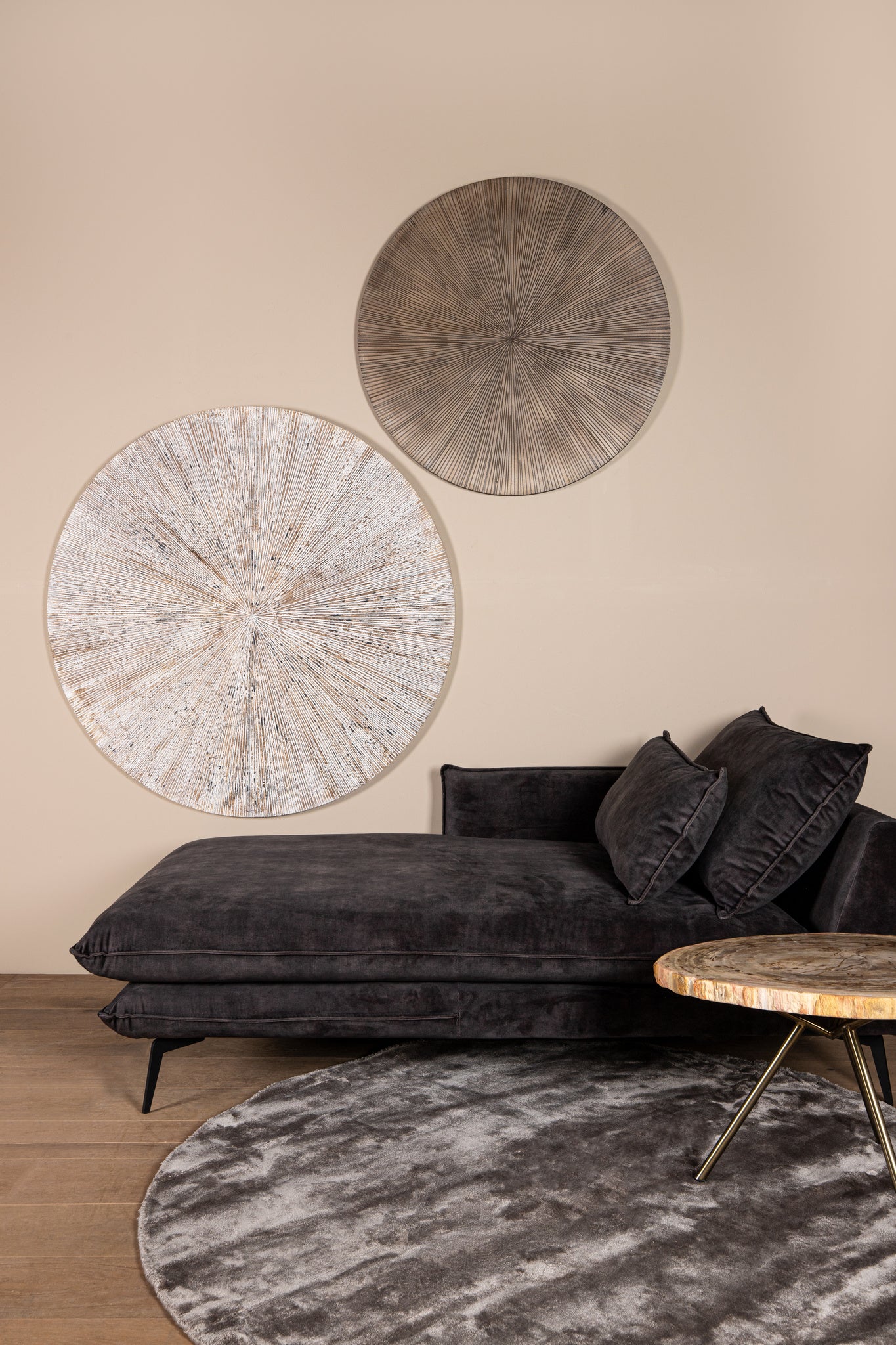 Zapp White Ribbed Wallpanel Round L