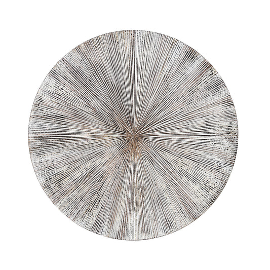 Zapp White Ribbed Wallpanel Round S