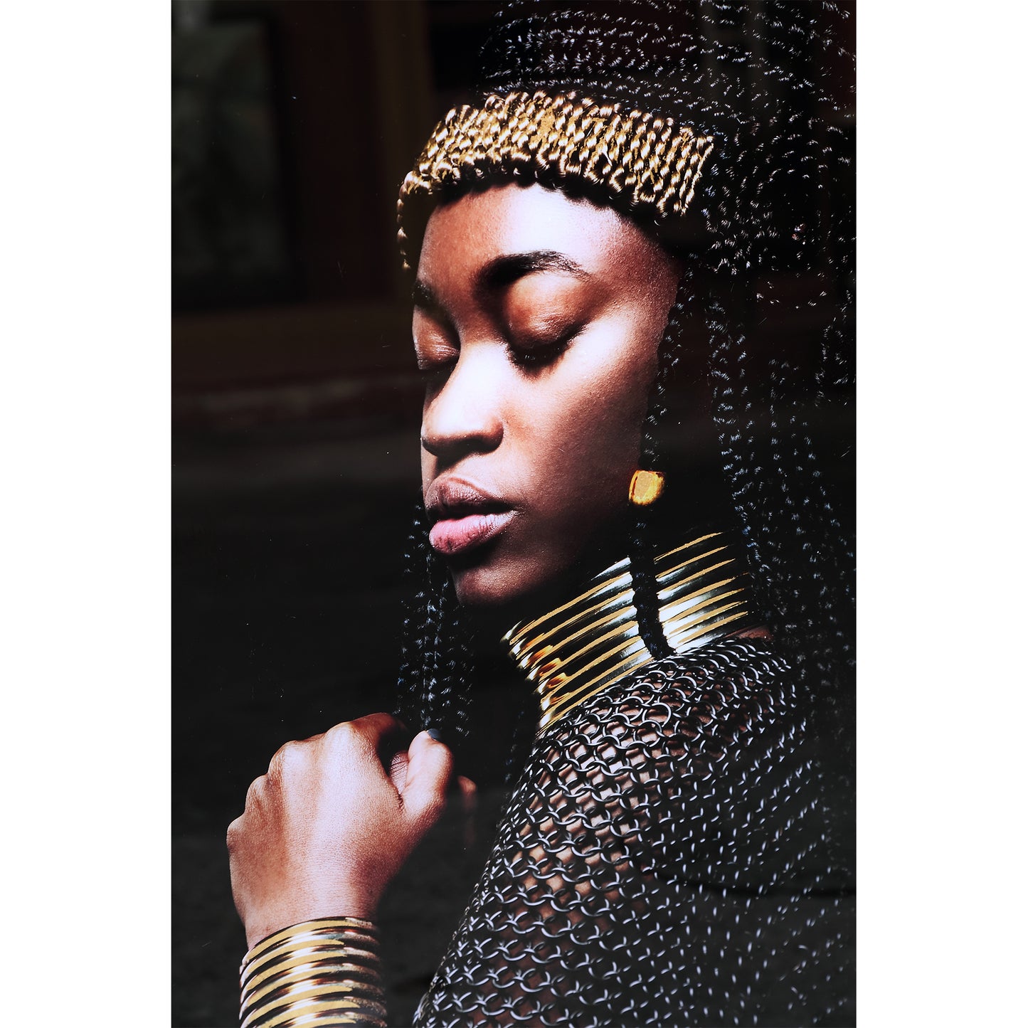 Melani Glass Art Wall Picture Ethnic Women