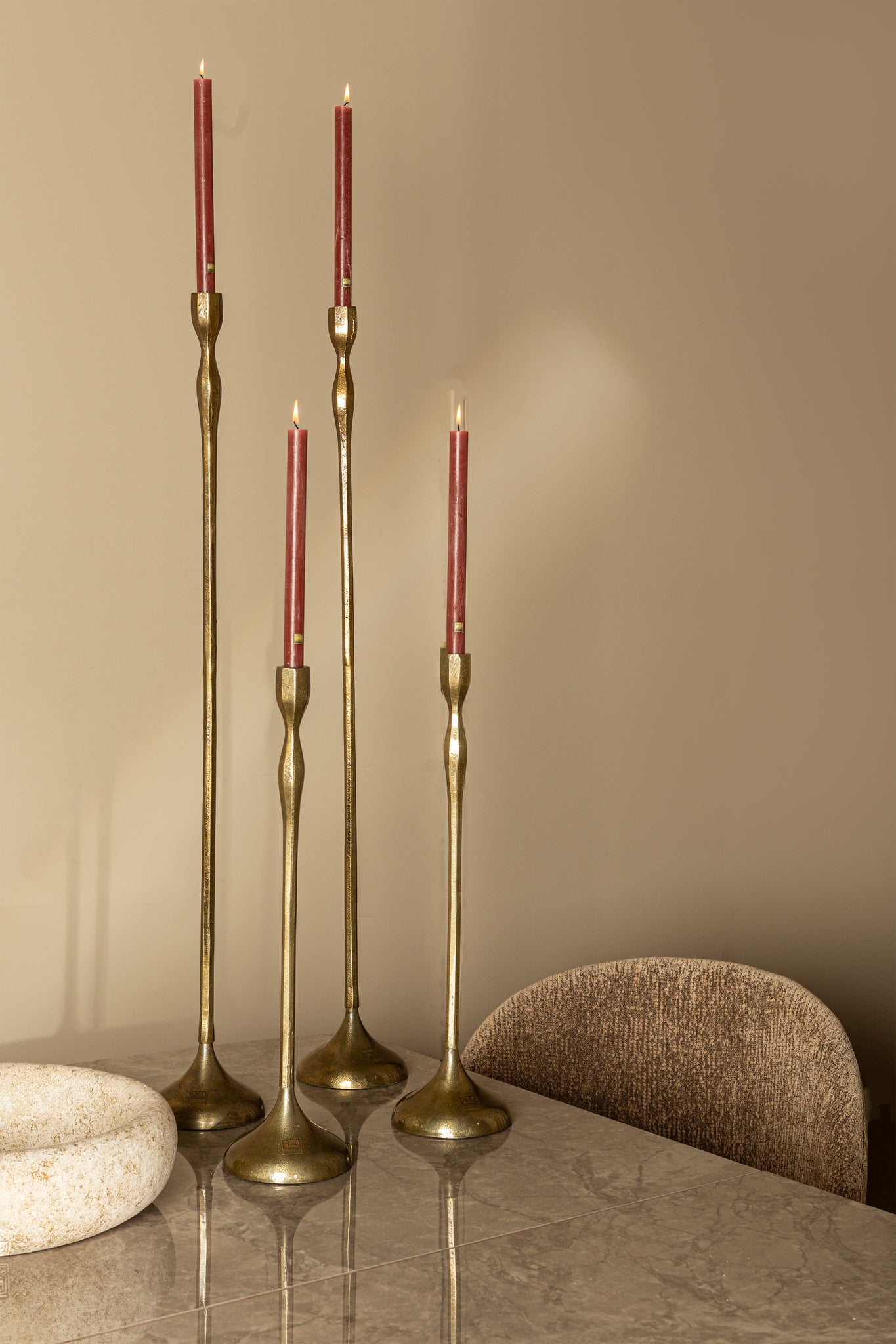 Kennet Gold Cast Aluminium Candleholder M