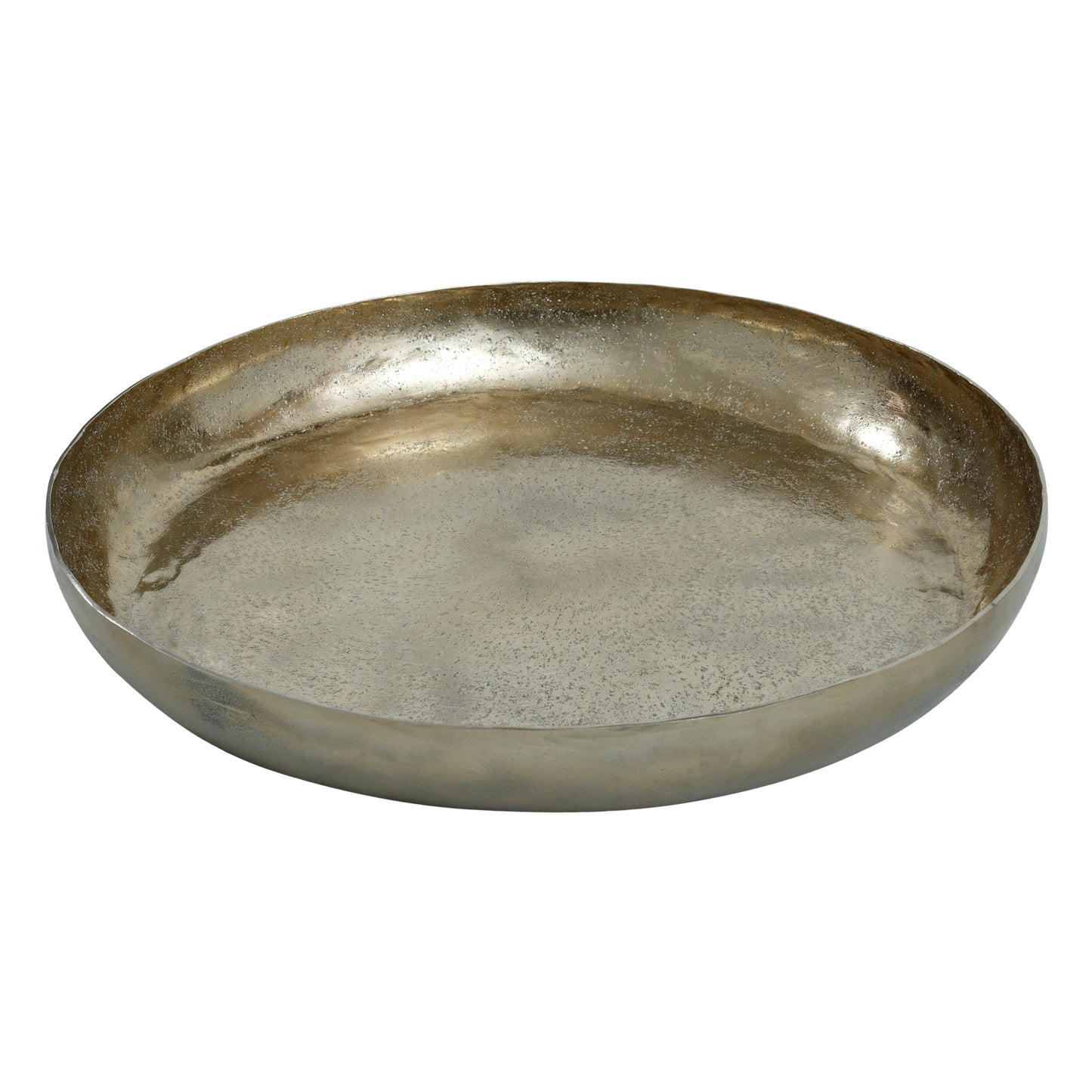 Blisse Gold Aluminium Hammered Bowl Round L