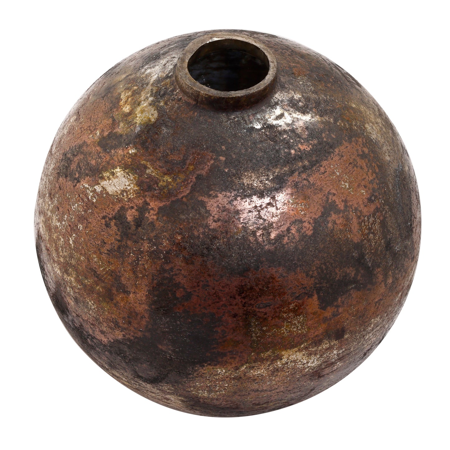 Archer Copper Glass Vase Round Bulb Design L