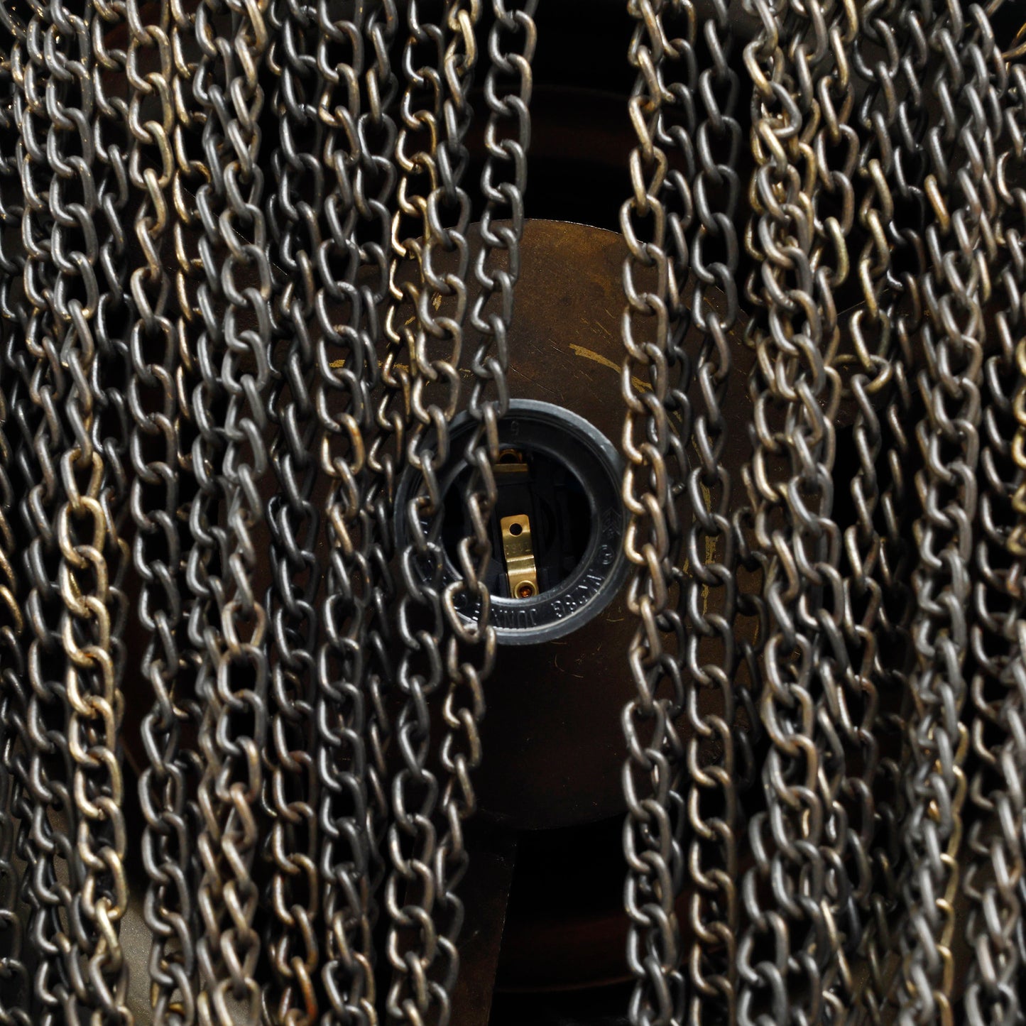 Zelivo Gold Iron Hanging Lamp Deco Chains Round S