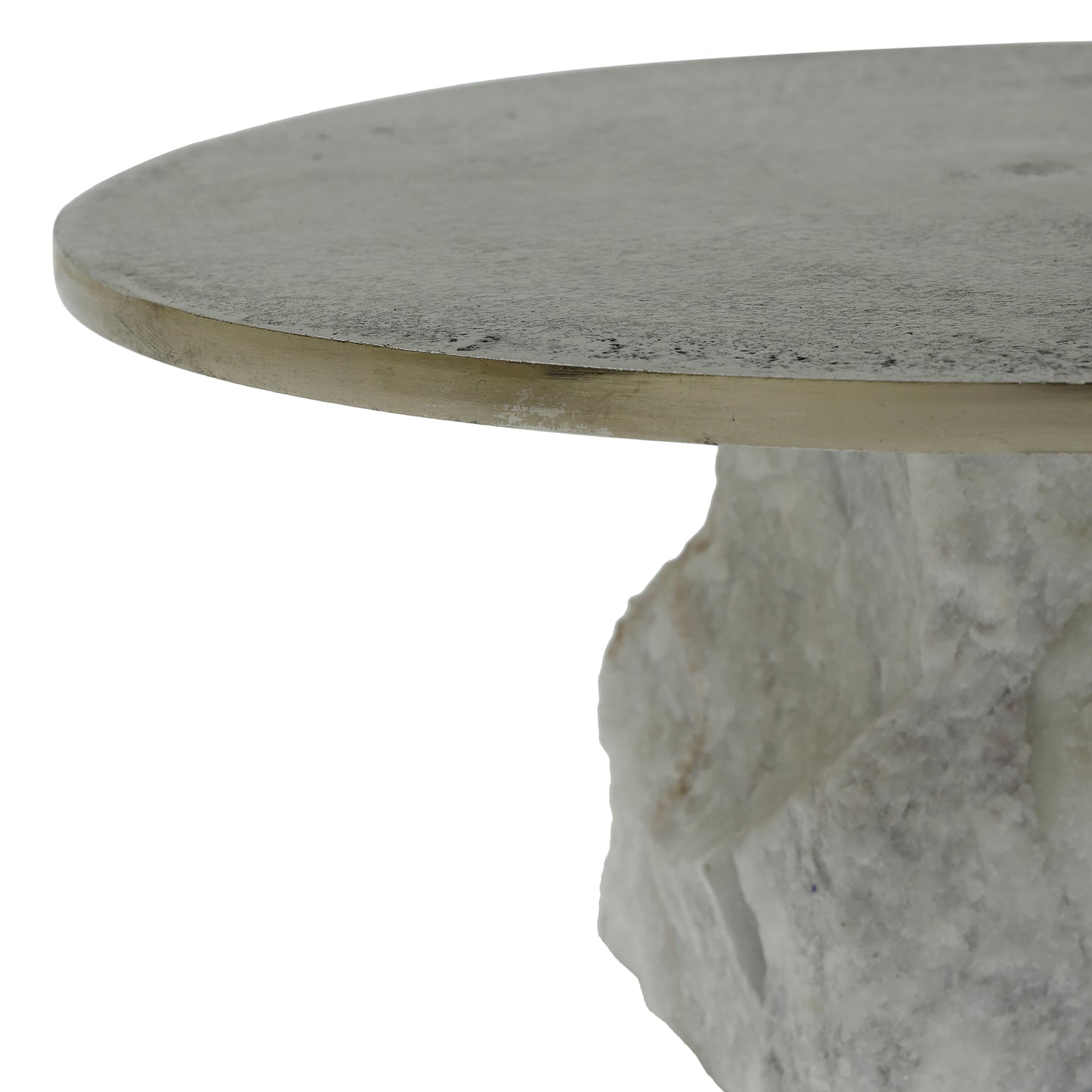 Nimo White Marble Plateau Antique Gold Top