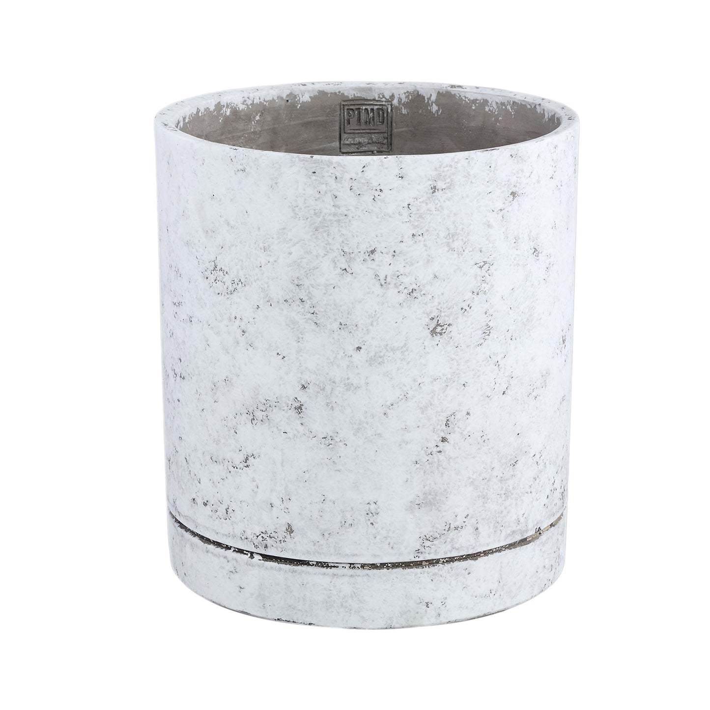Vik Off White Cement Cylinder Pot Round XL