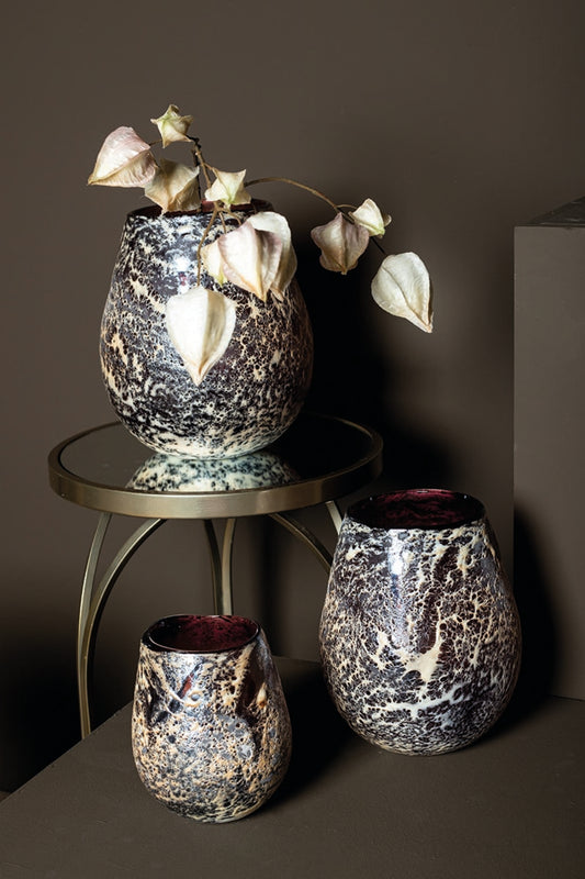 Jice Red Glass Rough Finish Stormlight Round M