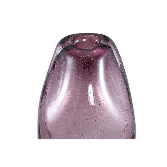Bryce Purple Thick Angular Glass Vase Long