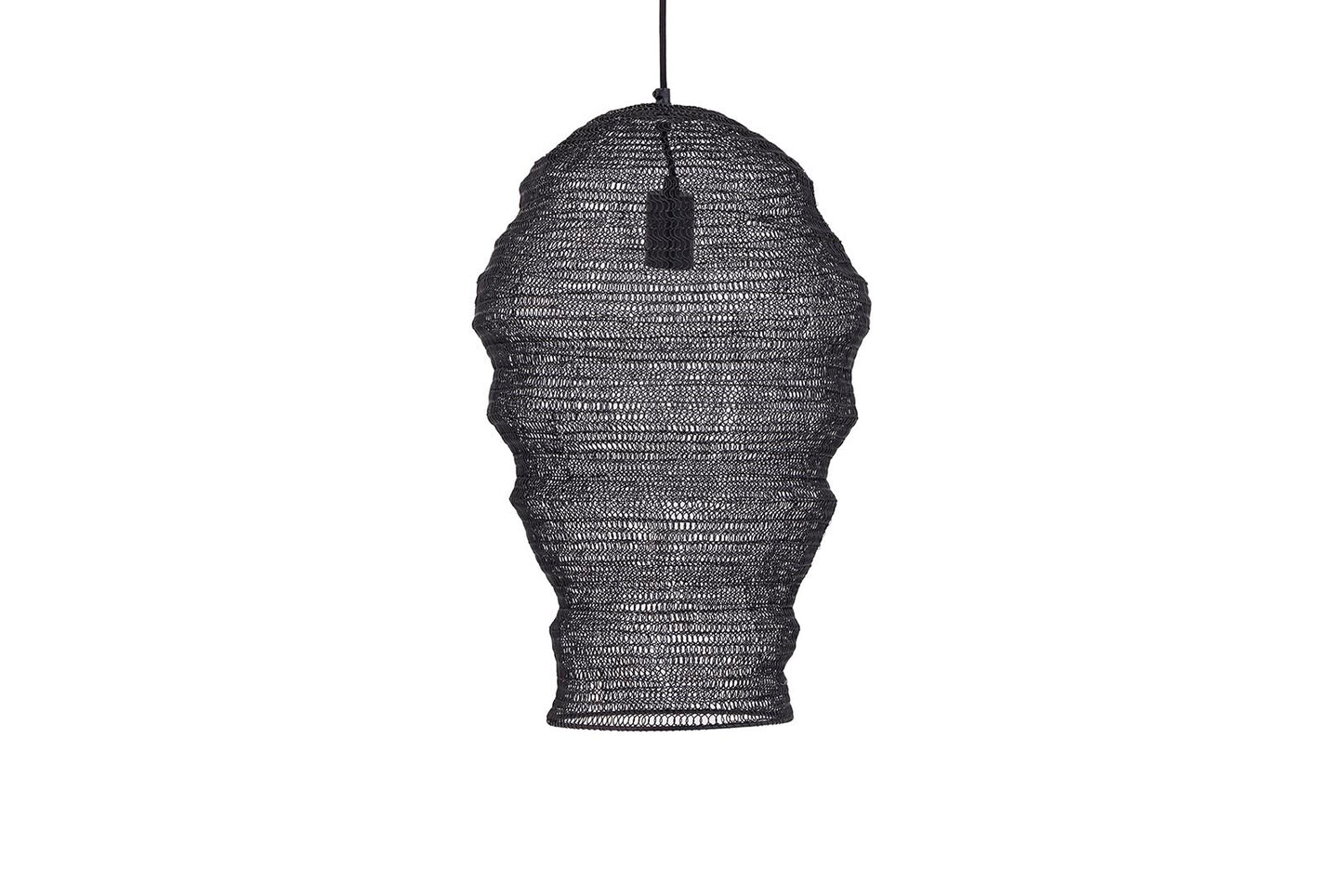 Miko Zwarte Ijzeren Draad Hanglamp Doorzichtig S 50x33x33 cm