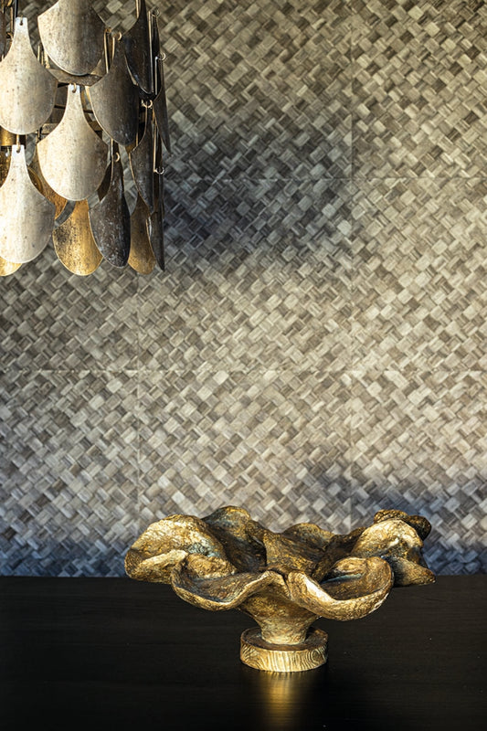 Meryla Gold Poly Flower Candle Holder