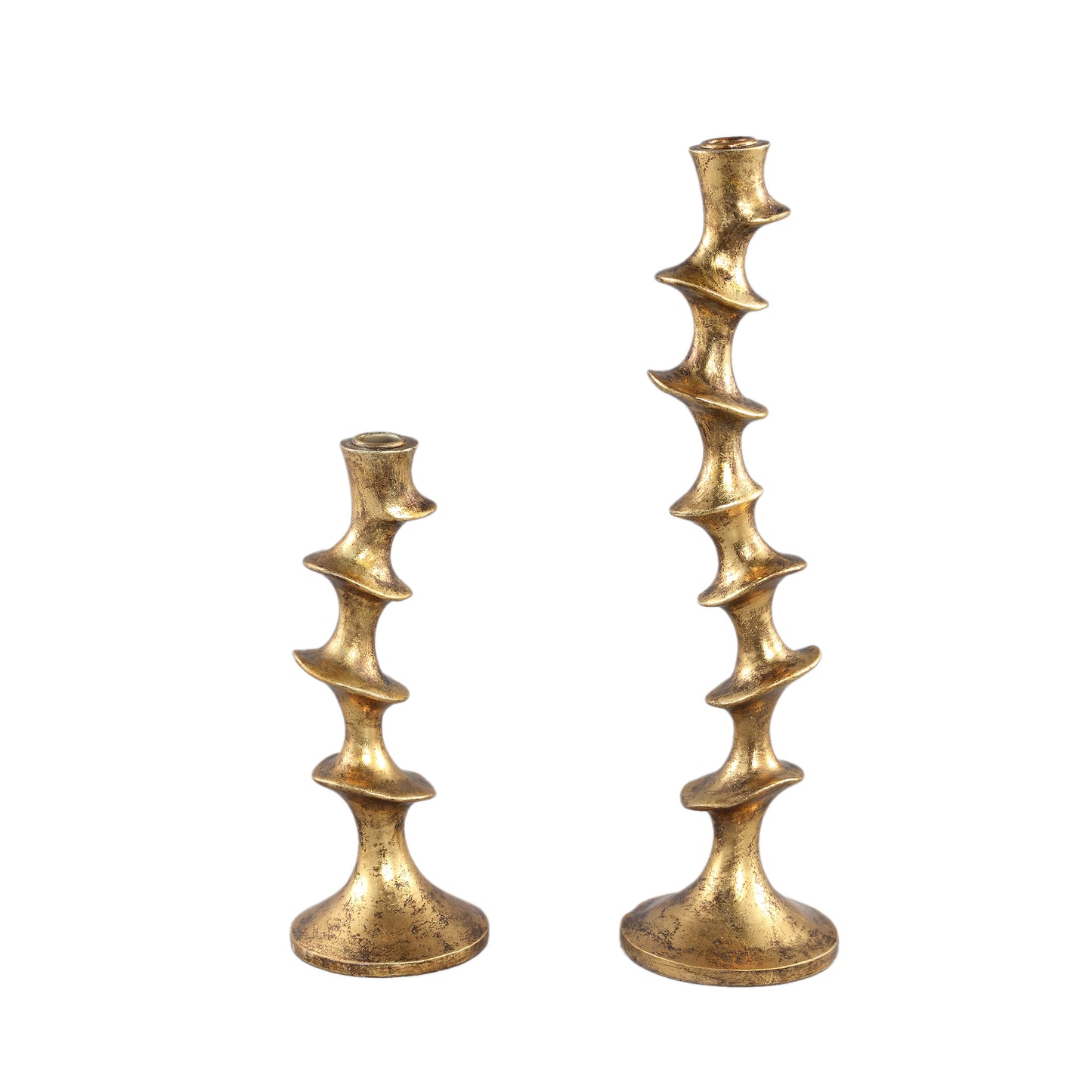 Movy Gold Poly Candle Holder L
