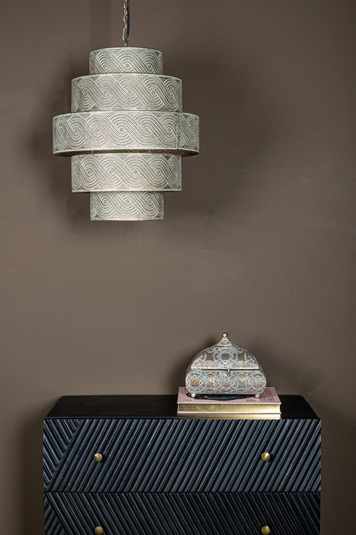 Indio Gold Antique Iron Storage Box Rectangle