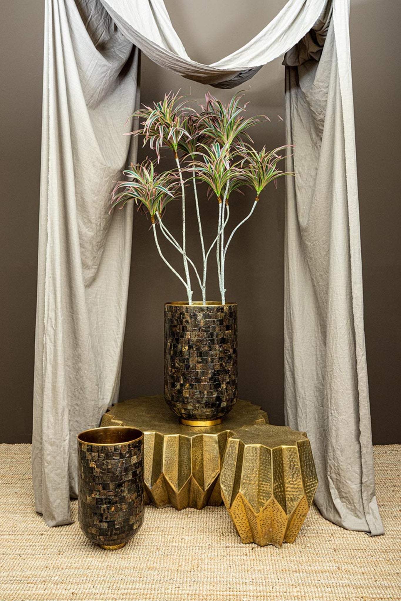 Loder Gold Horn Shiny Pot Natural Horn Mosaic SV2