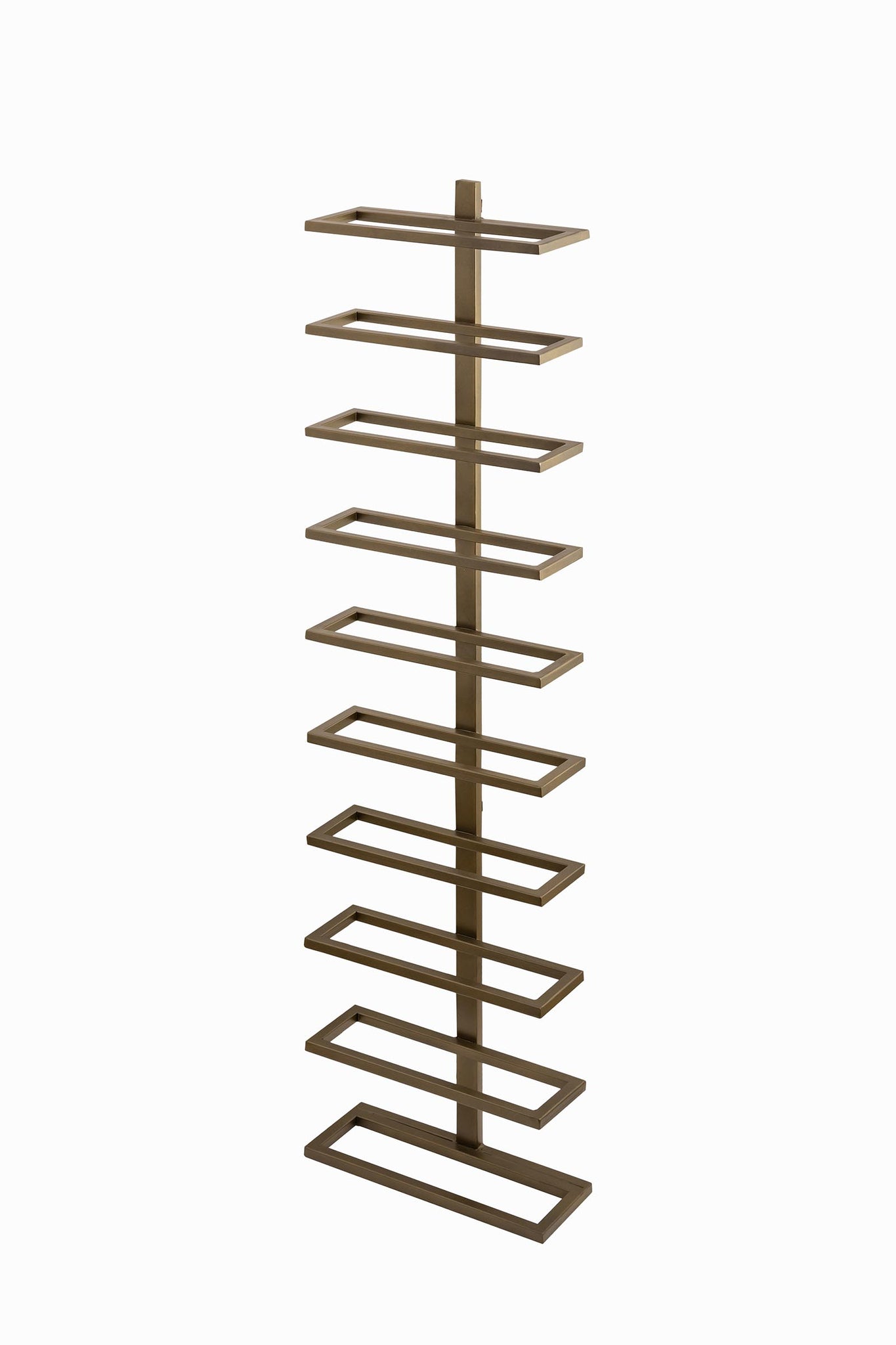 Icon Brass Iron Wall Wine Rack Vertical Layers