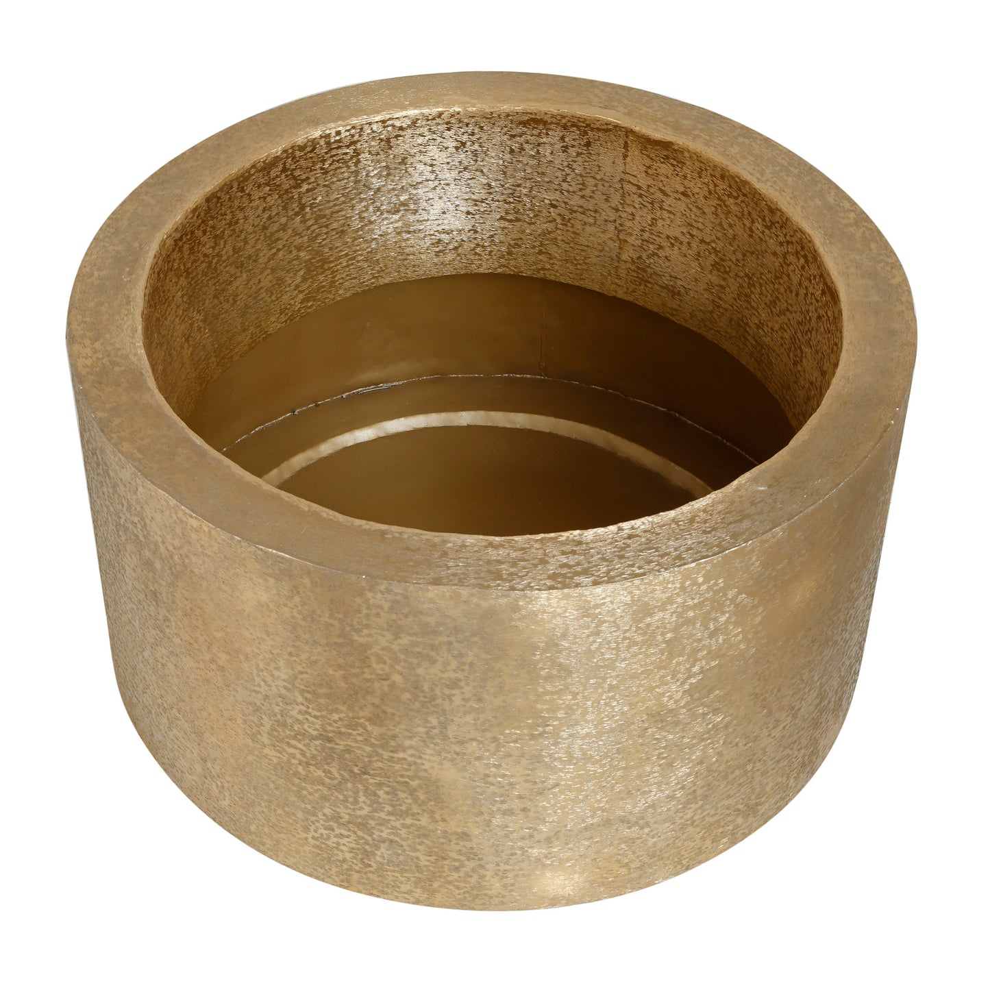 Eviee Gold Brushed Alu Sheet Pot Round SV2