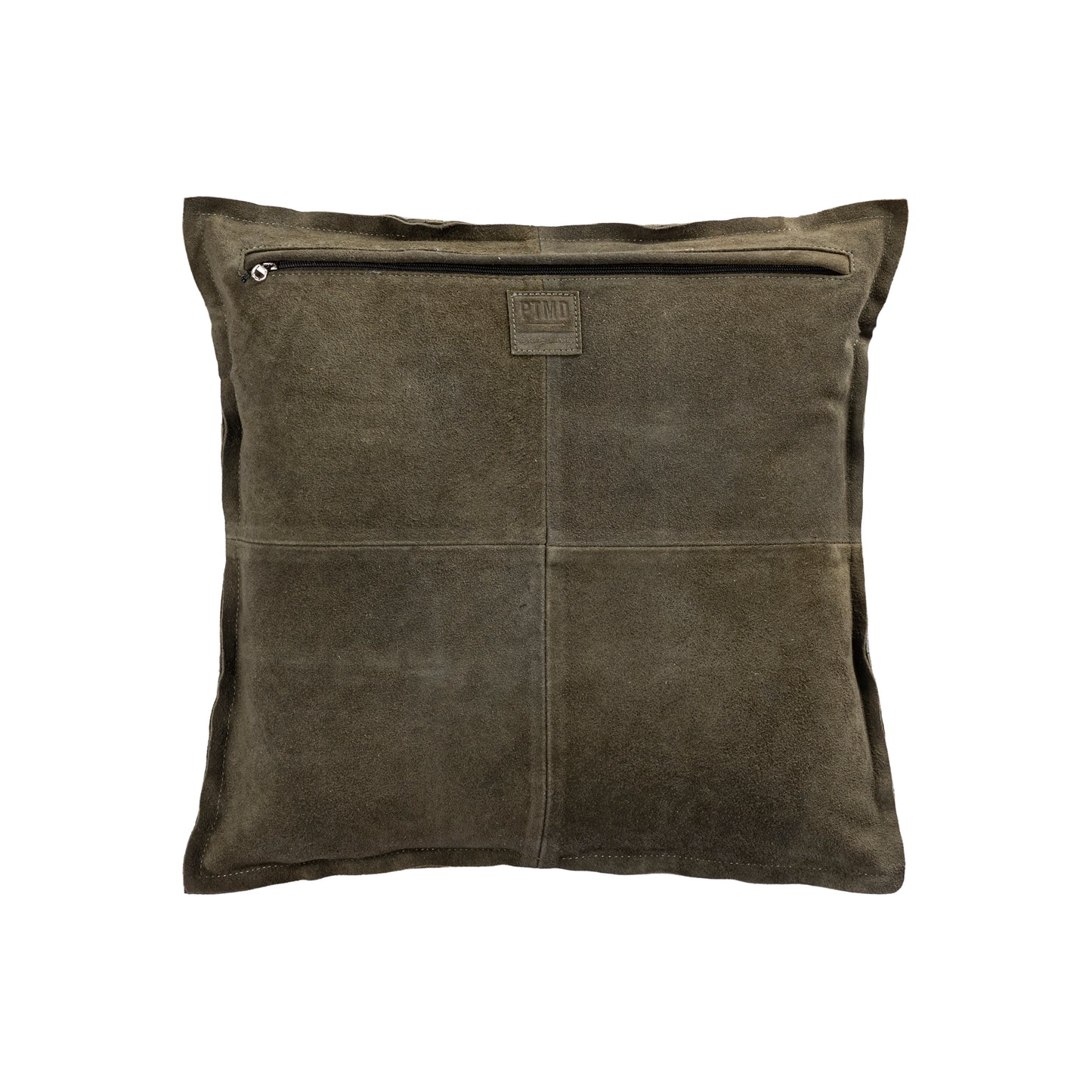Cobie Groen Suède Leren Kussen Vierkant Set van 2 45x45x8 cm