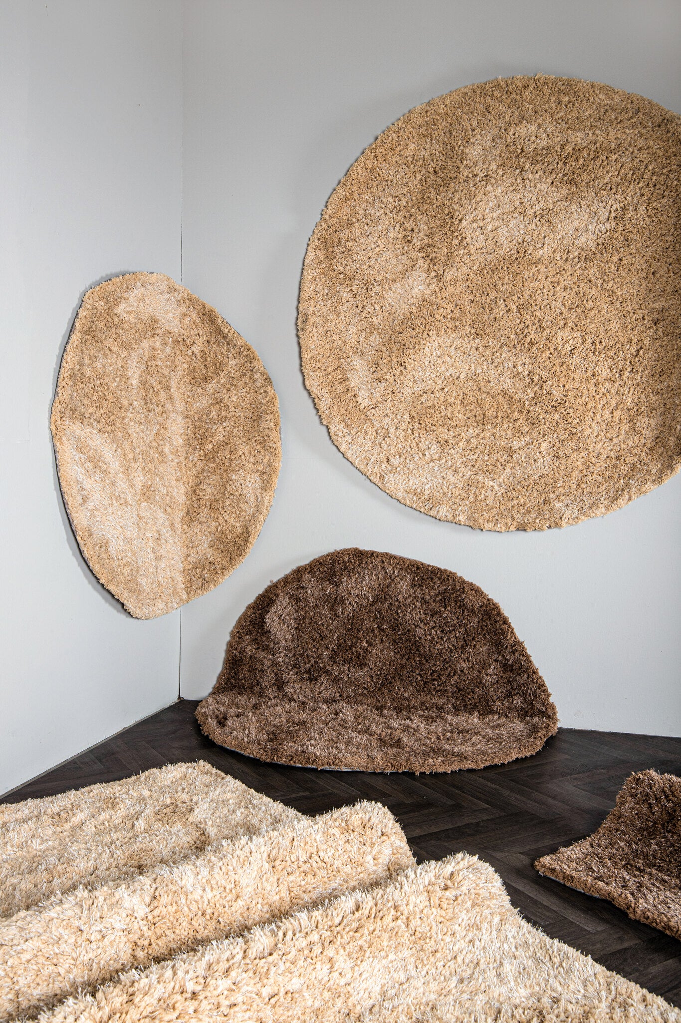 Jups Brown Fabric Handwoven Carpet S