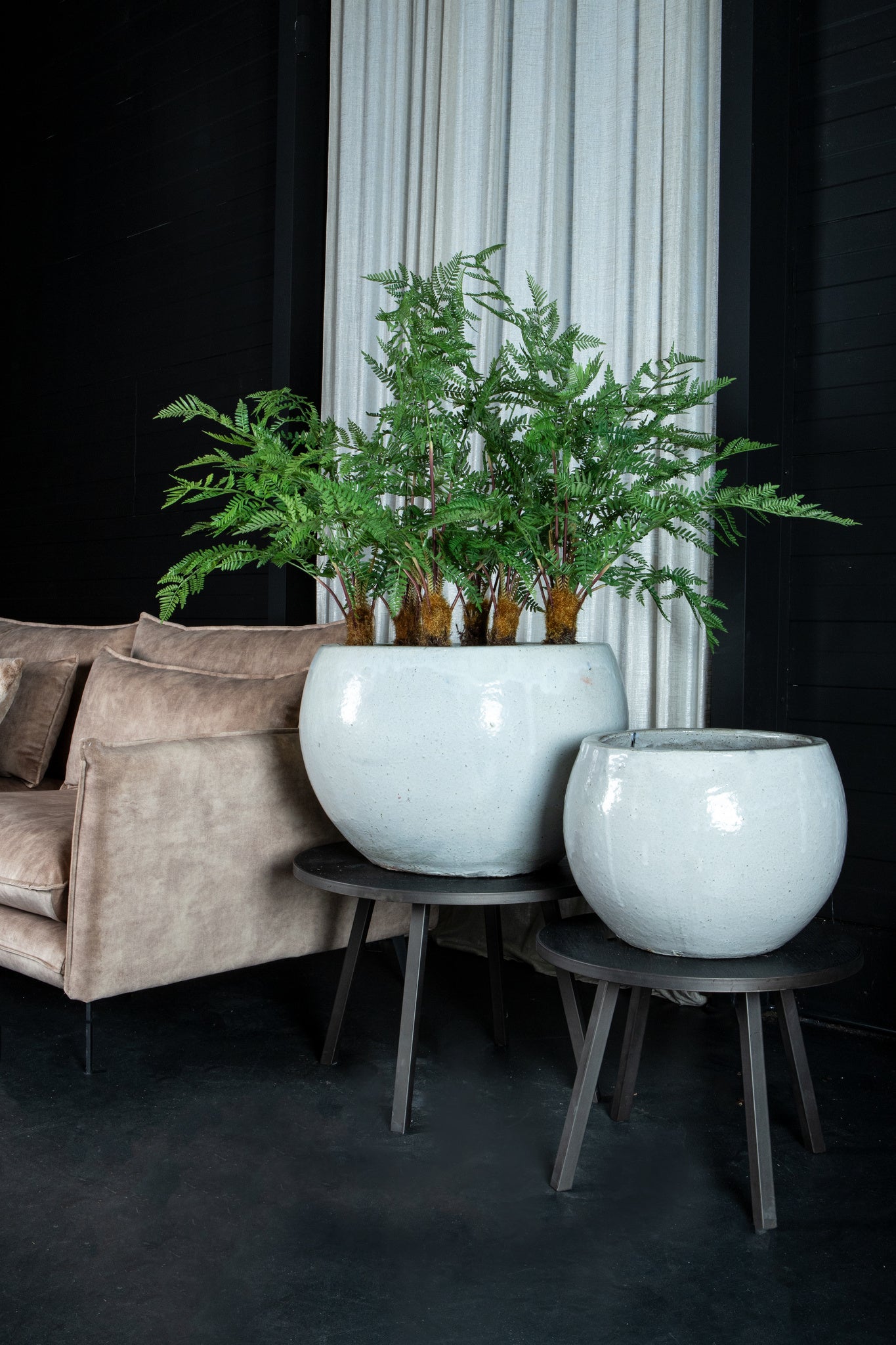 Rae White Ceramic Bowl Pot Round Set Of 2