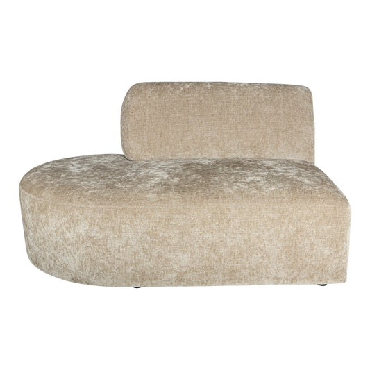 Lujo Sofa Cream Fiore Stof Linker Poef 71x141x100 cm