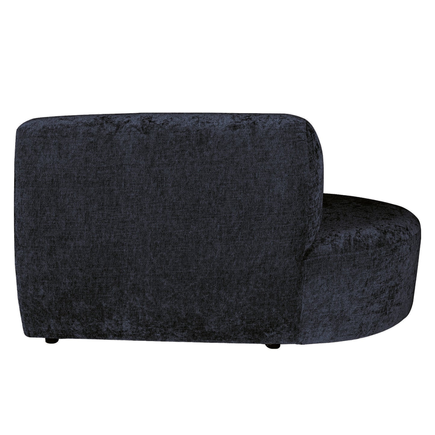 Lujo Sofa Anthracite Fiore Fabric Left Ottoman