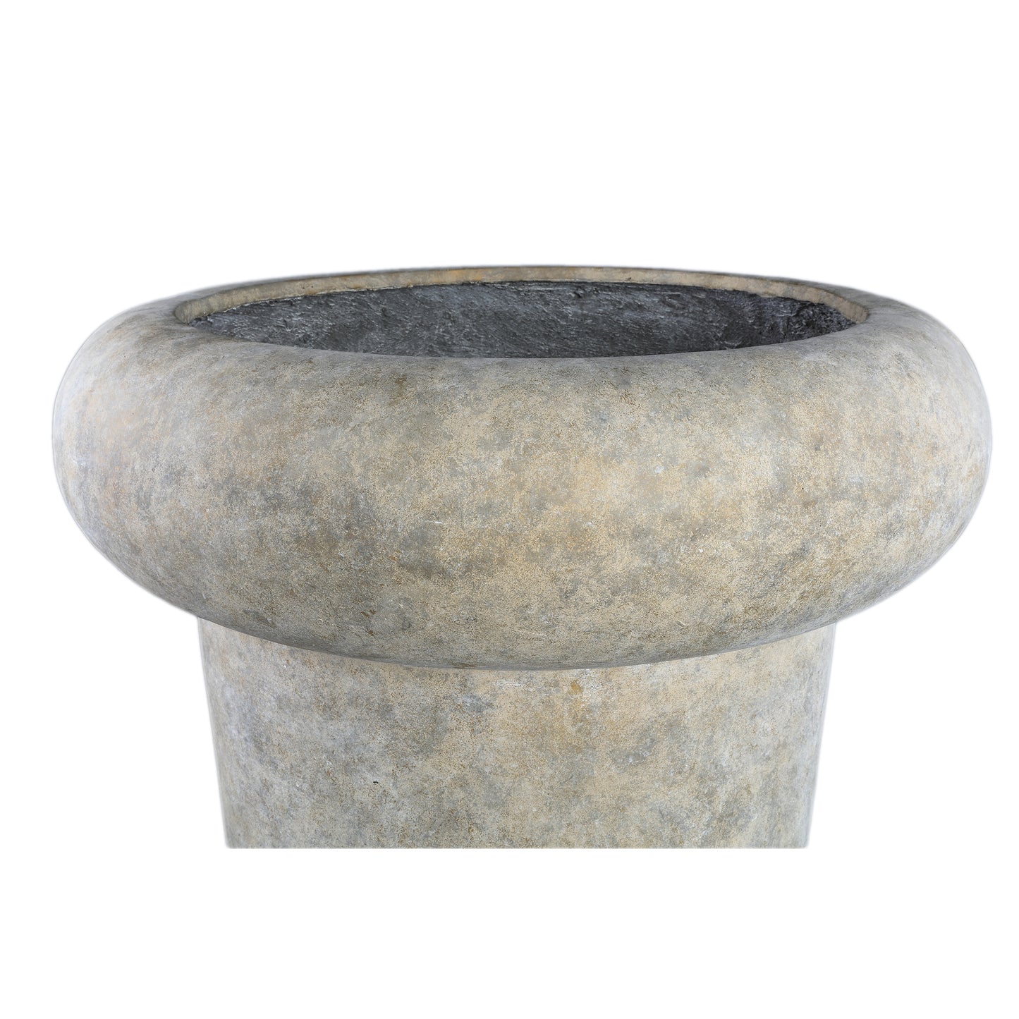 Megga Brown Big Brushed Cement Pot Thick