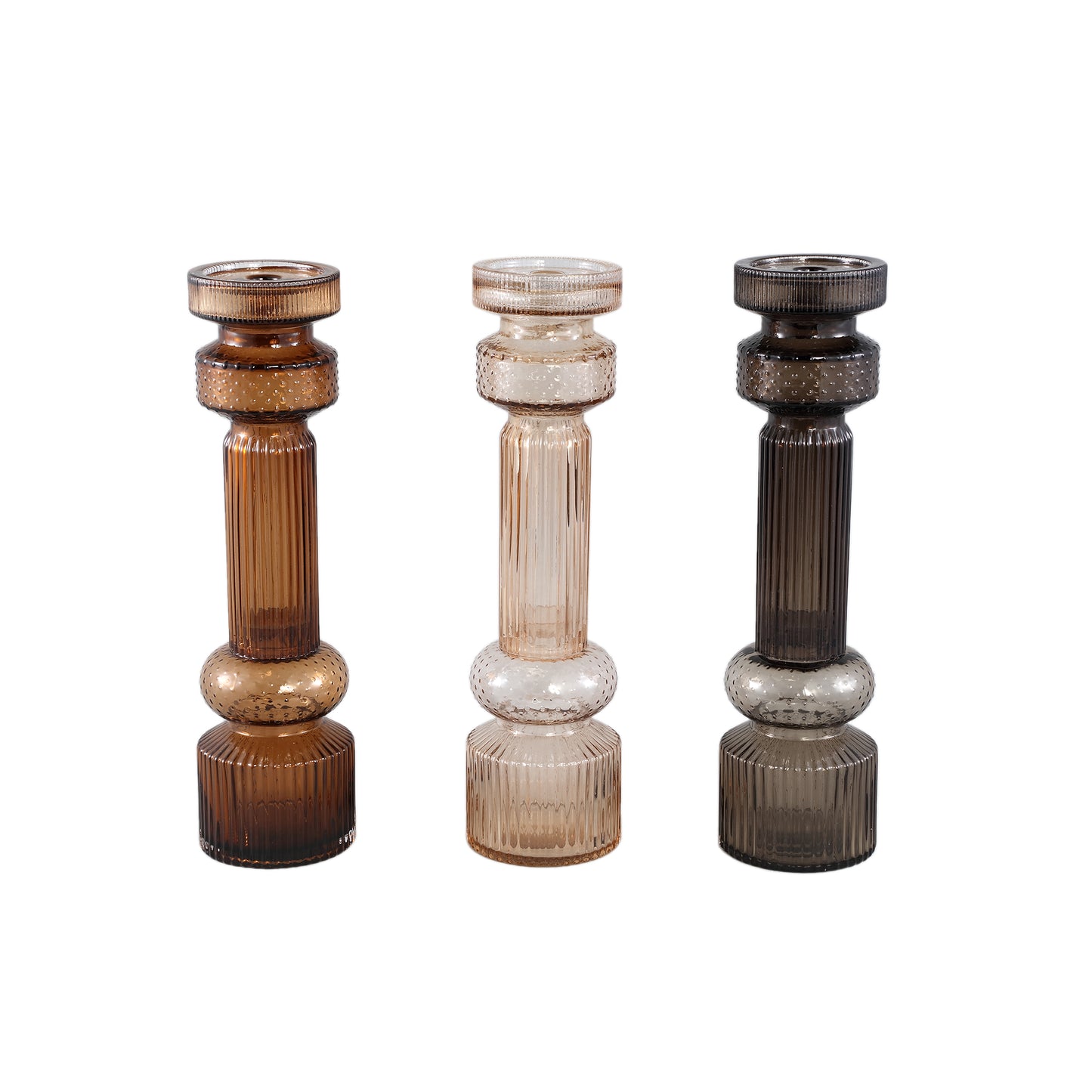 Fadri Bronze Glass Candle Holder L