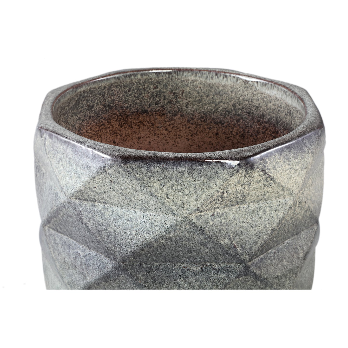 Lotte Liver Glazed Ceramic Pot Diamond Struct SV2