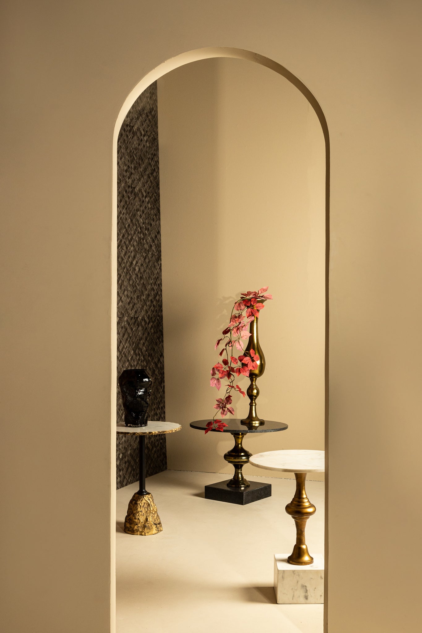 Alano Black Marble Coffee Table Alu Gold Table Leg