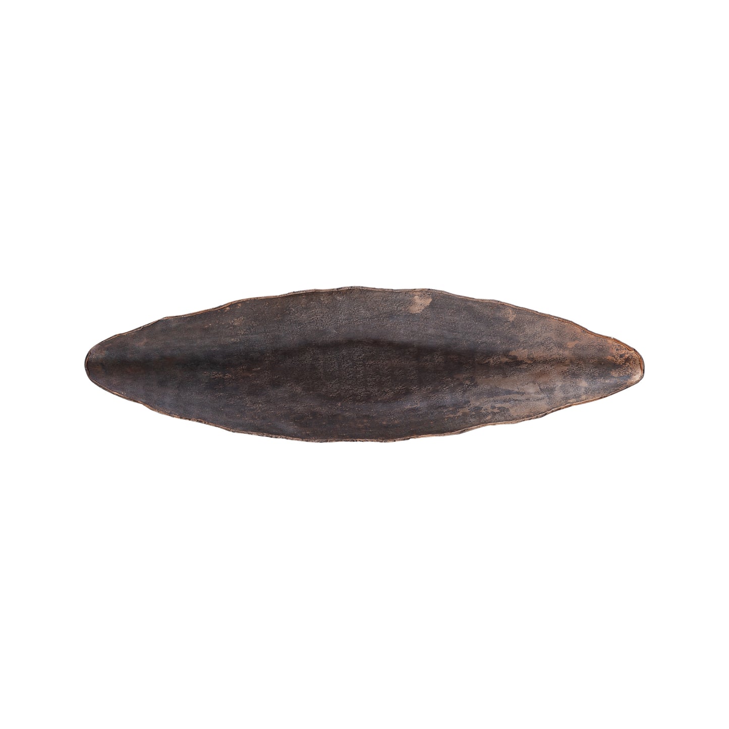 Semin Copper Alu Oval Rustic Bowl Wavy Edge S