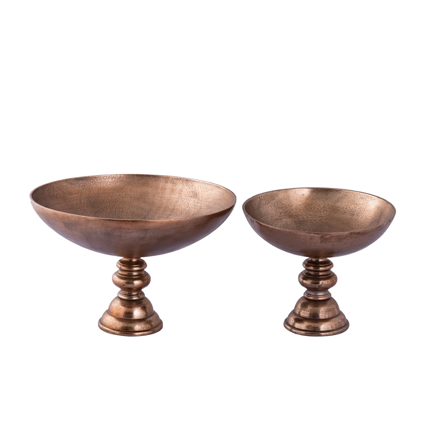 Norbert Copper Alu Round Bowl On Base L