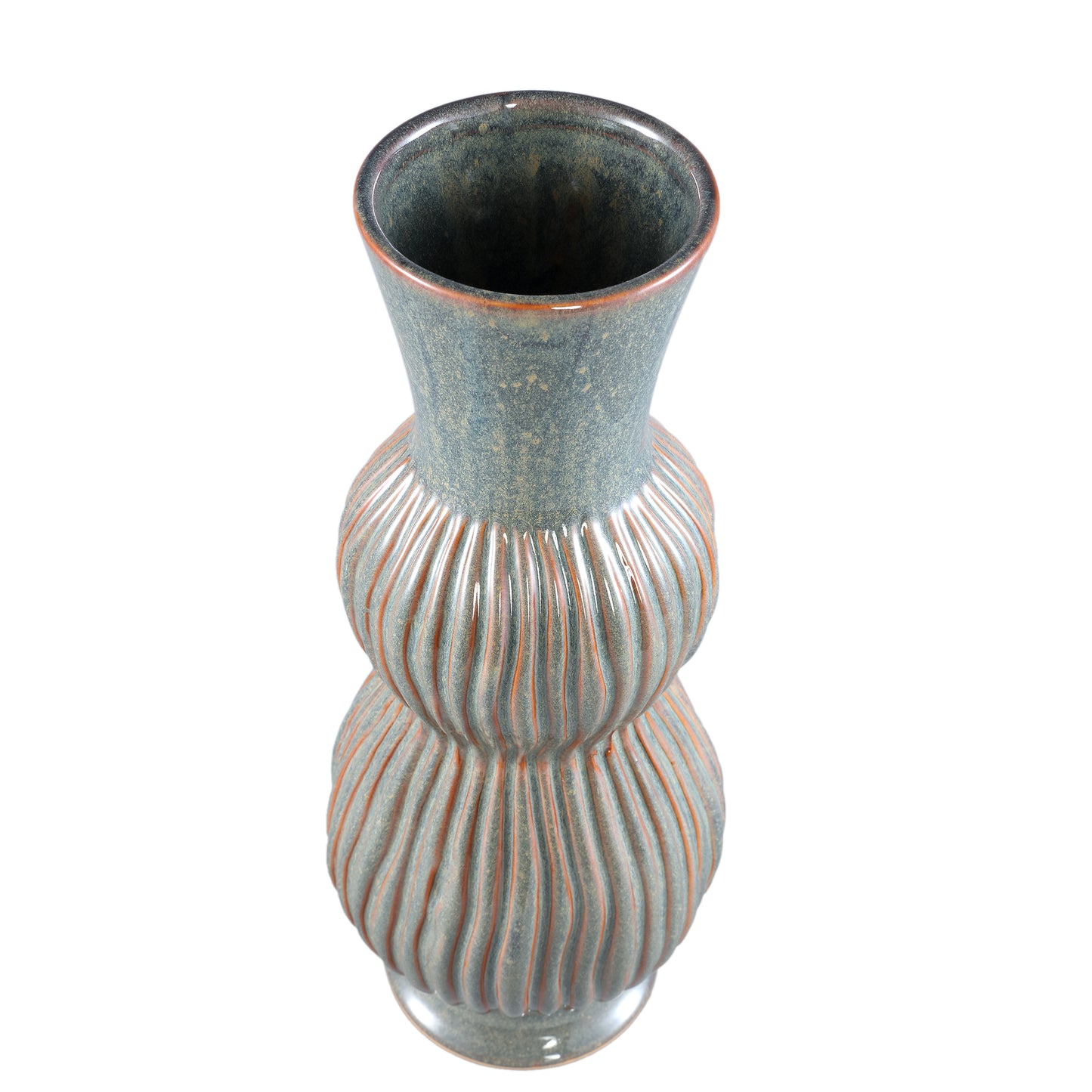 Oswald Blue Ceramic Pot High With Bulbs L