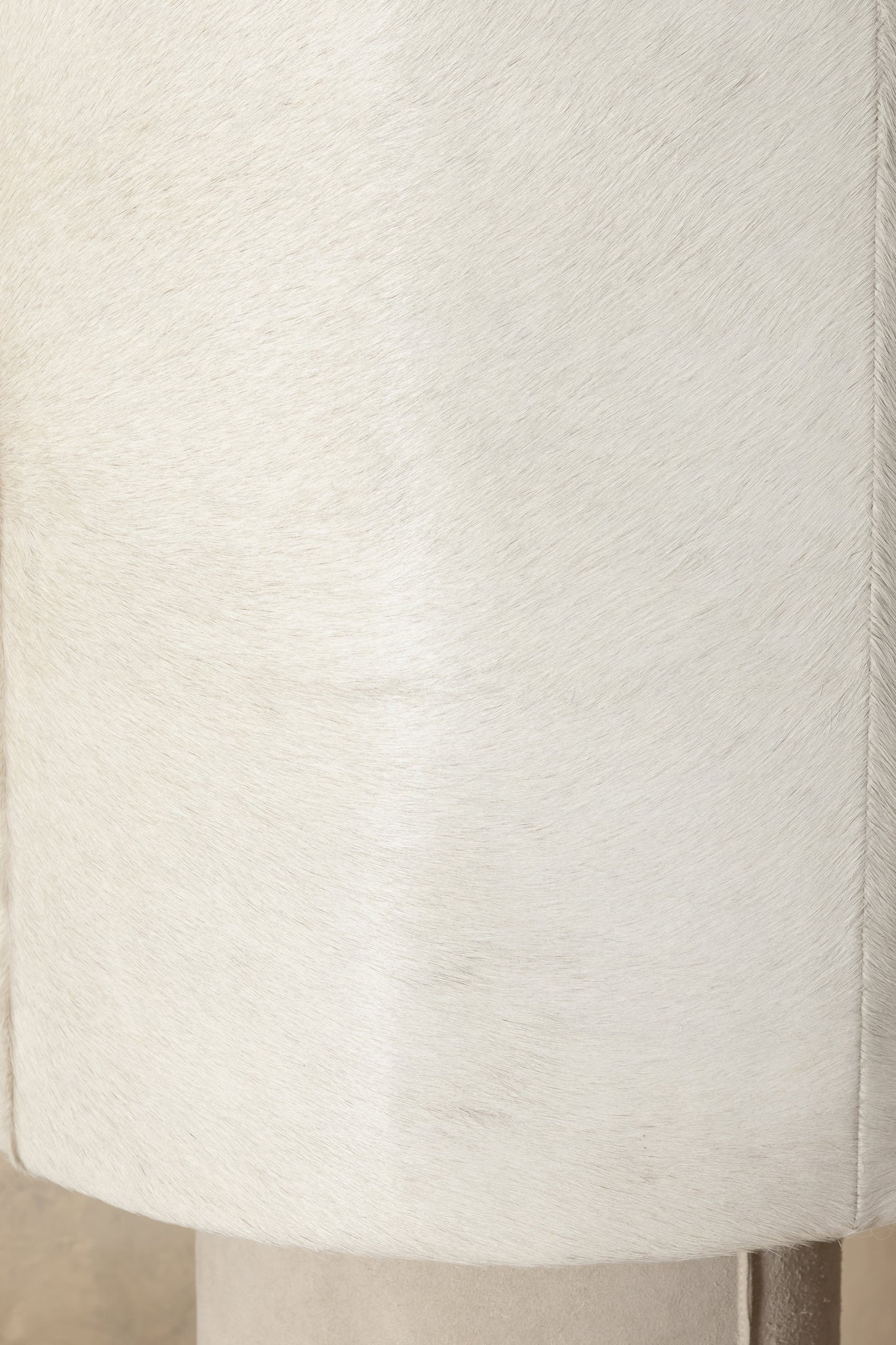 Joanne Beige Suede Floorlamp Natural Cowhair Shade