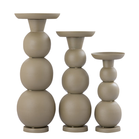 Shannan Groen Ronde Ijzeren Kandelaar Met Bollen M 45x18x18 cm