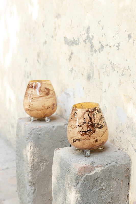 Jamillia Brown Round Glass Stormlight On Feet M