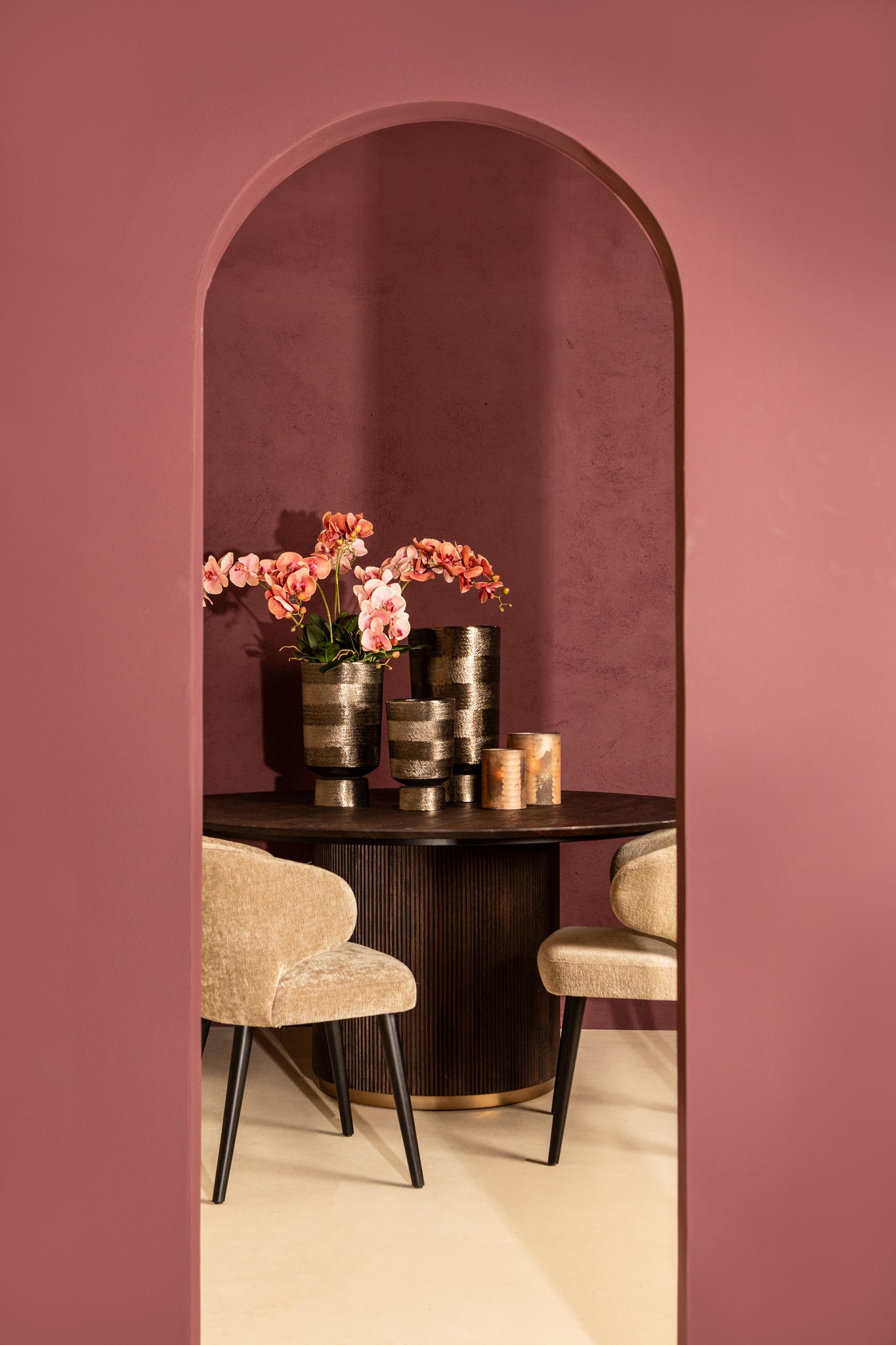 Erga Black Alu Sheet Zigzag Pot Round L