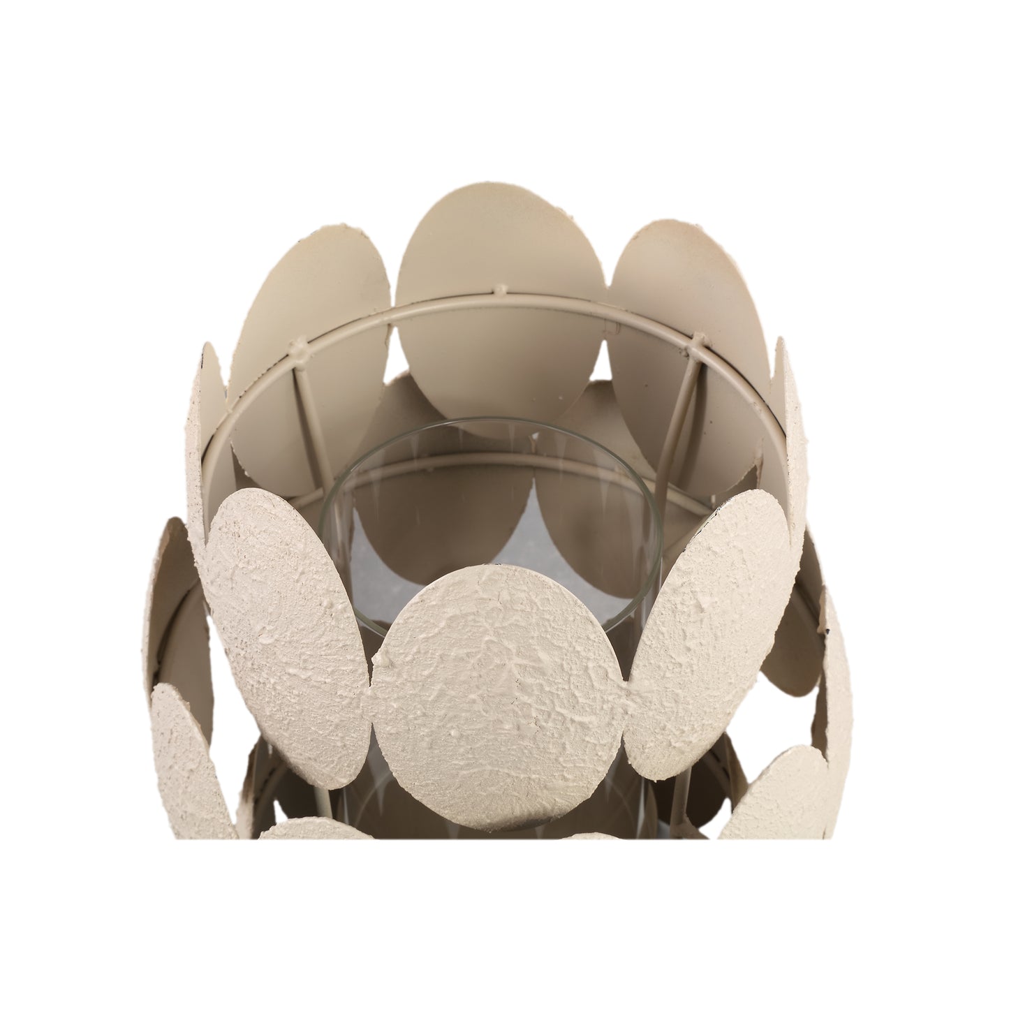 Tiyron Cream Iron Round Stormlight Round Pattern