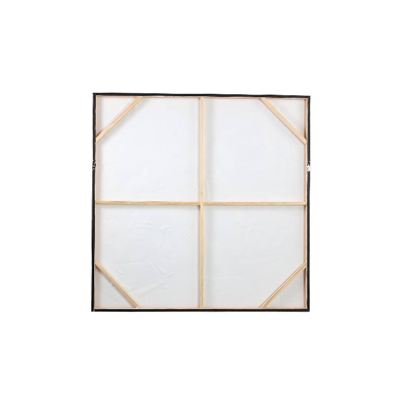 Olympia Bruin Canvas Wandpaneel Organisch 100x100x3.5 cm