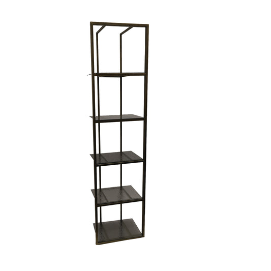 Ilya Gouden Metalen Kast Met Rookglas Planken 201x50x35 cm