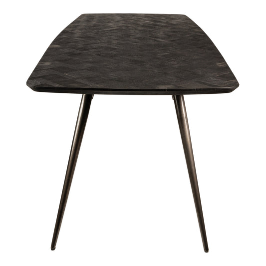 Fieron Black Acaia Wooden Dining Table Oval 240cm
