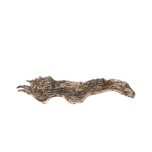 Aitana Gouden Gietaluminium Golvende Schaal Klein 7x54x15 cm