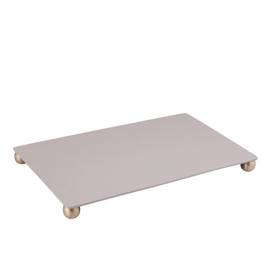 Uchizi Cream Casted Alu Rectangle Plate L