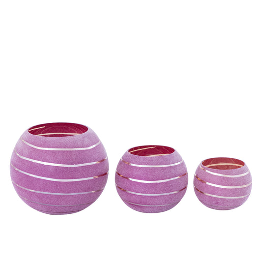 Korrin Brown Embossed Rib Glass Table Lamp Ball S