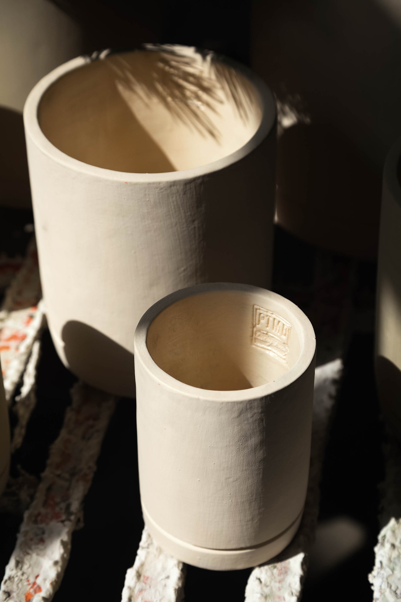 Vik Taupe Cement Cylinder Pot Round Matt L