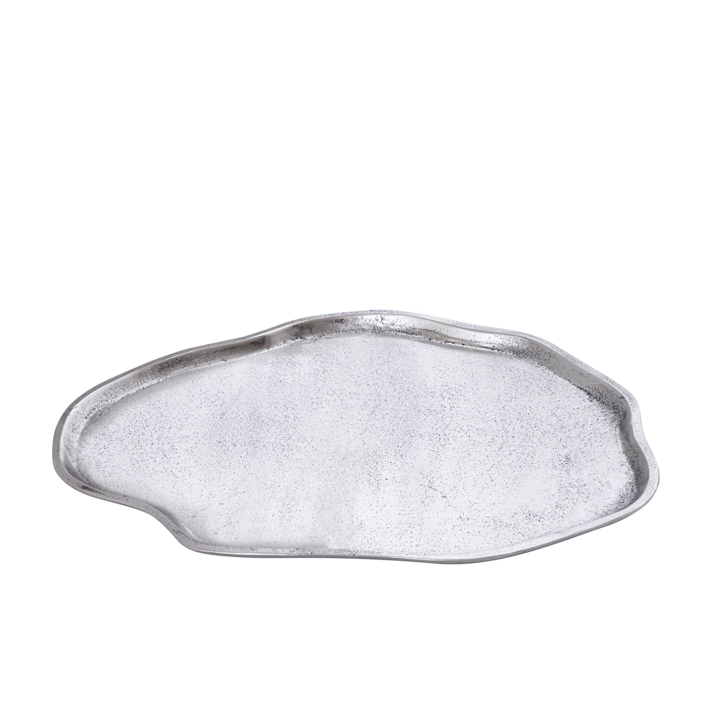 Louiza Silver Casted Alu Organic Shape Plate L