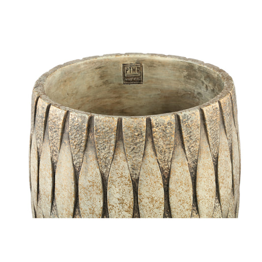 Joedi Taupe Cement Pot Mixed Structure Round Big S