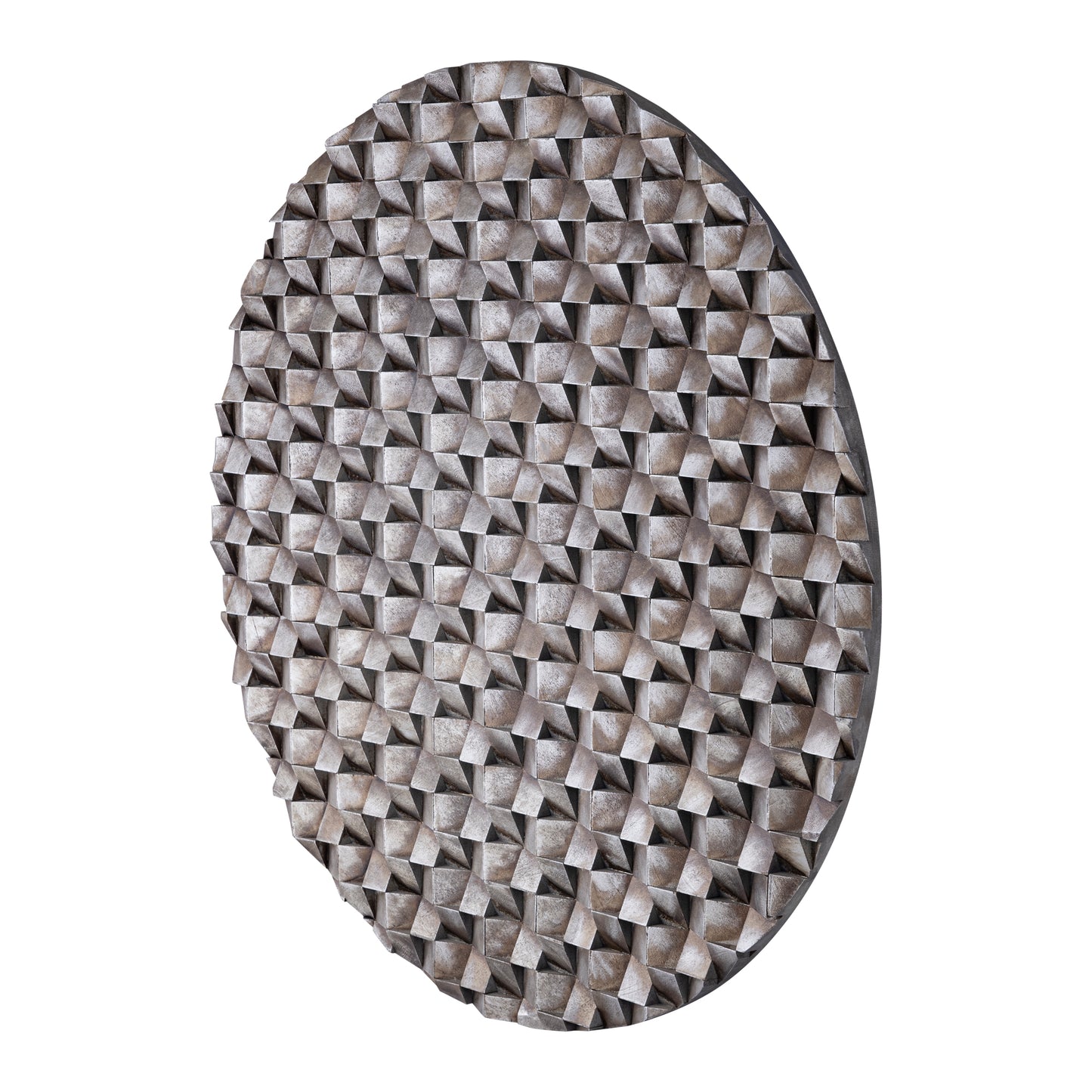 Zoaya Bronze Mdf Wood Wall Panel 3D Cubes Round L