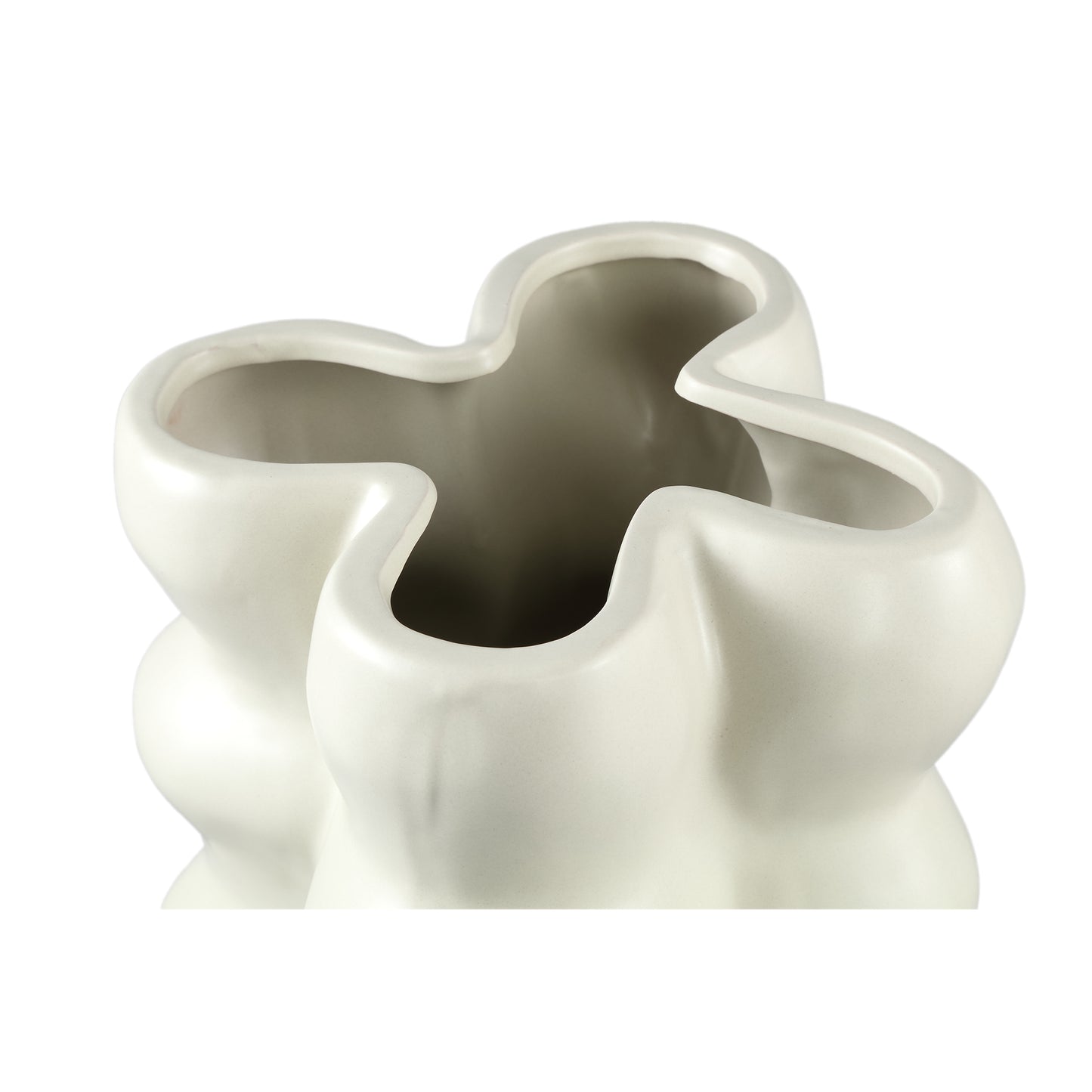 Baille Cream Bulbs Shaped Ceramic Pot High